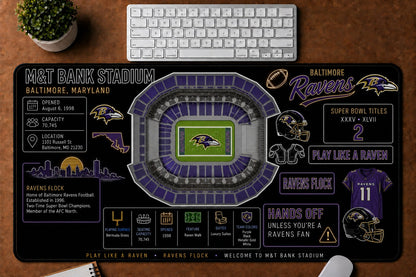 All Football Stadium Infographic Desk Mat Mouse Pad Plus Size Trending - 5to9vibe