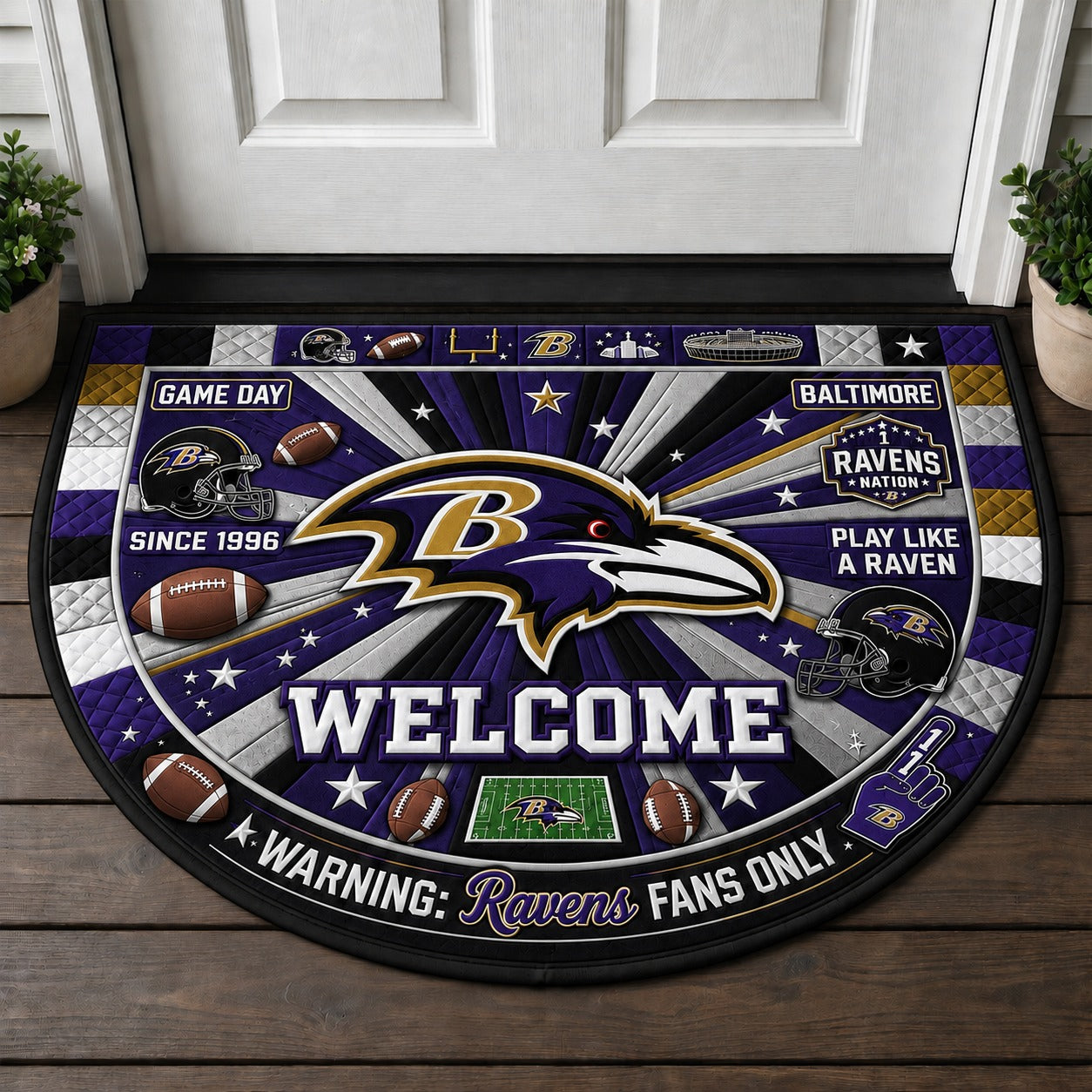 Football All Teams Custom Premium Welcome Mat – Personalized Doormat
