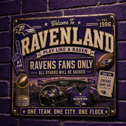 All Football Fans Teams Rustic Only Vintage Metal Sign - 5to9vibe