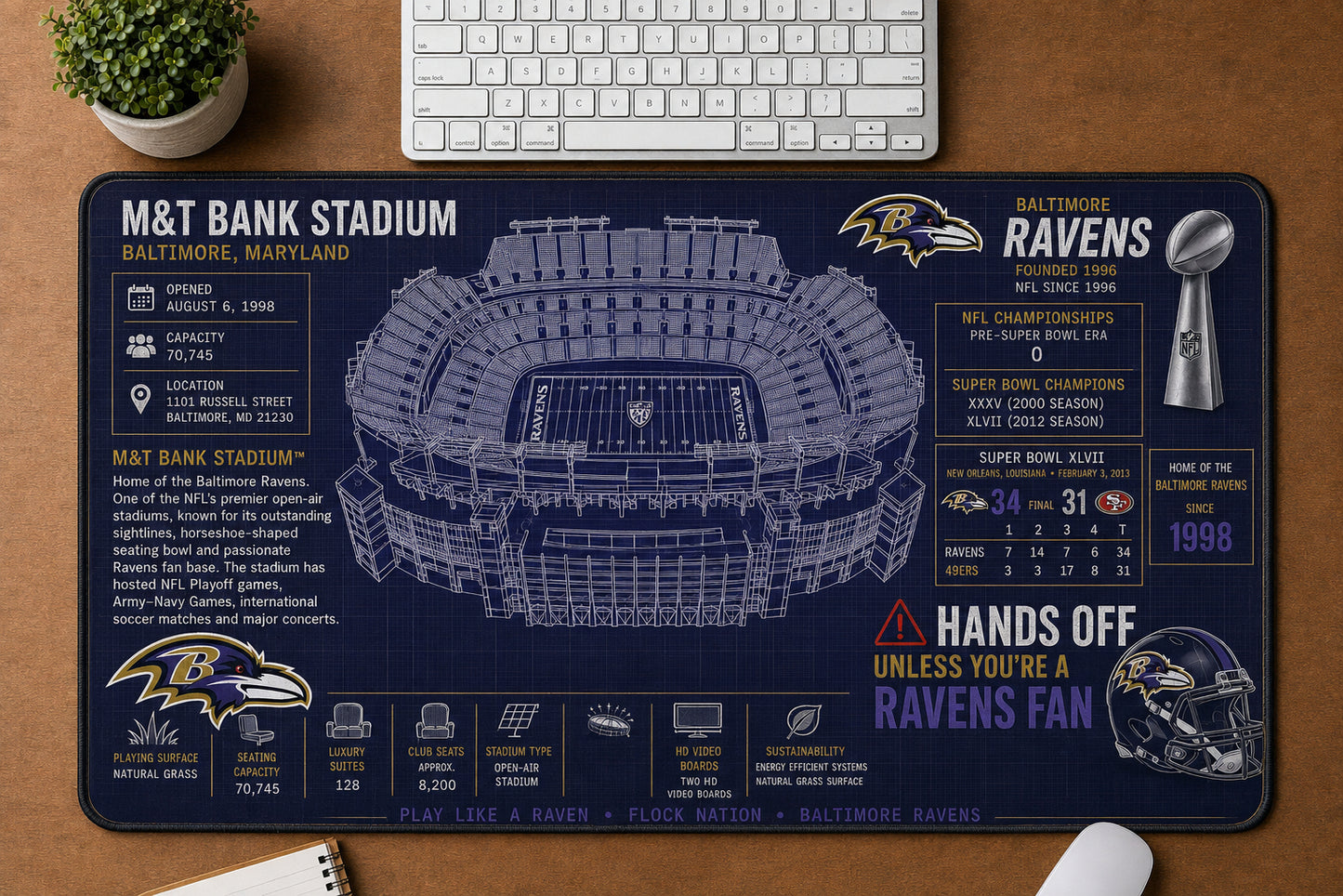 All Football Stadium BluePrint Desk Mat Mouse Pad Plus Size Trending - 5to9vibe