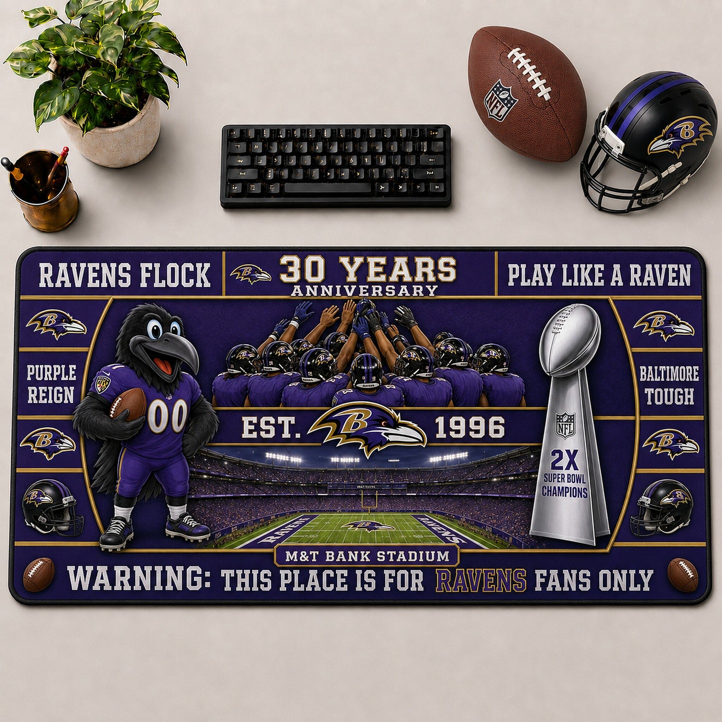 All Football Anniversary For Fans Desk Mat Mouse Pad Plus Size Trending - 5to9vibe