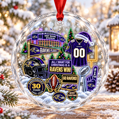 All Football Teams Christmas Stadium Snow Vibe Glass Ornament With Gift Box - 5to9vibe