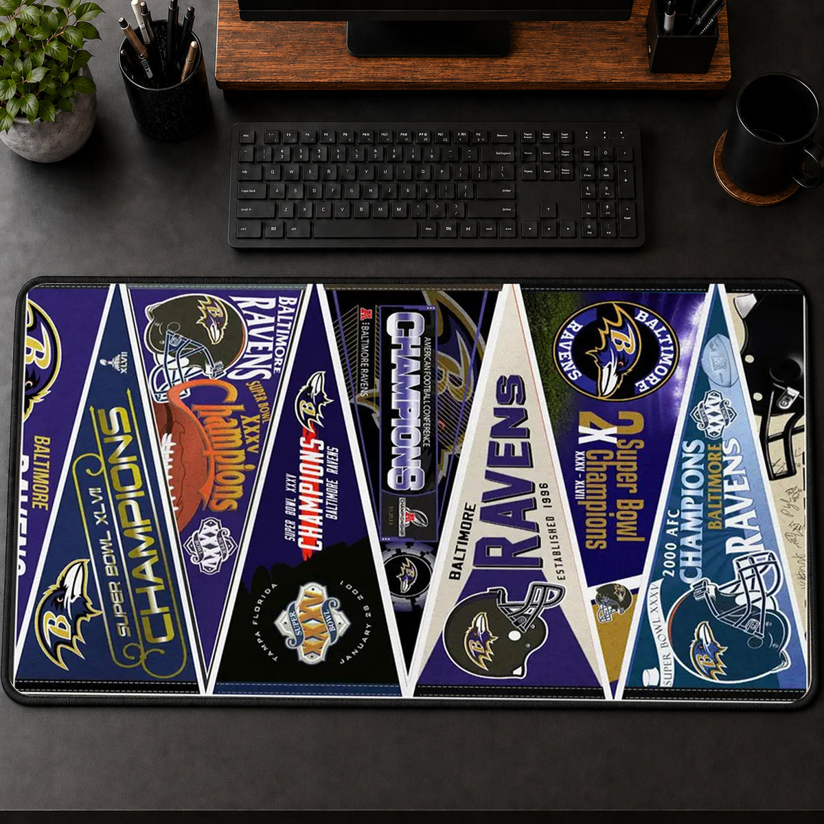 All Football Teams Vintage Anniversary For Fans Desk Mat Mouse Pad Trending - 5to9vibe