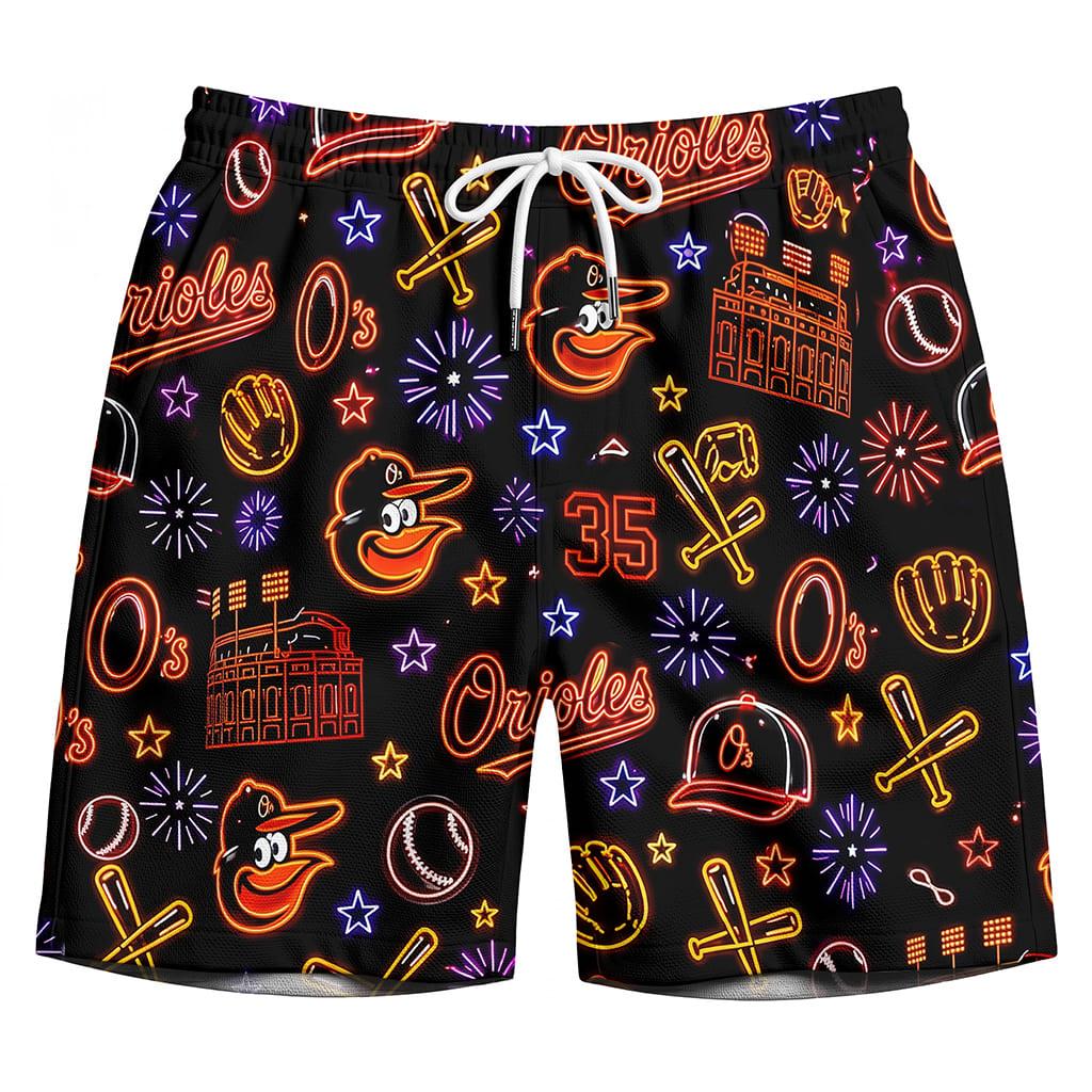All Baseball Teams Neon Pattern Vibe Summer Party Button-Up Unisex Hawaiian Shirt For Men and Women