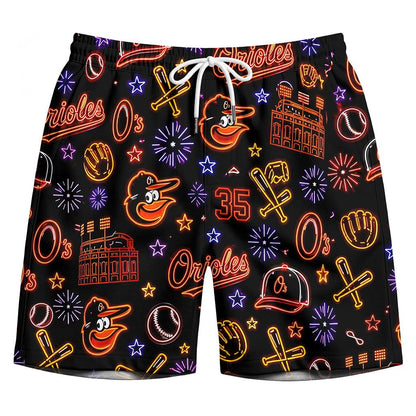 All Baseball Teams Neon Pattern Vibe Summer Party Button-Up Unisex Hawaiian Shirt For Men and Women