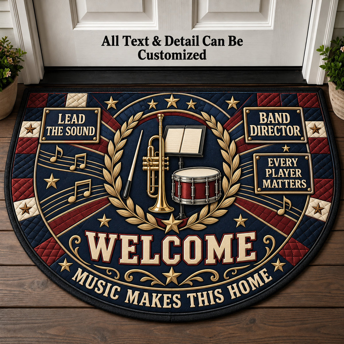 Band Director Personalized Half Round Mat | 5To9Vibe