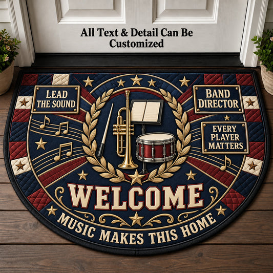 Band Director Personalized Half Round Mat | 5To9Vibe