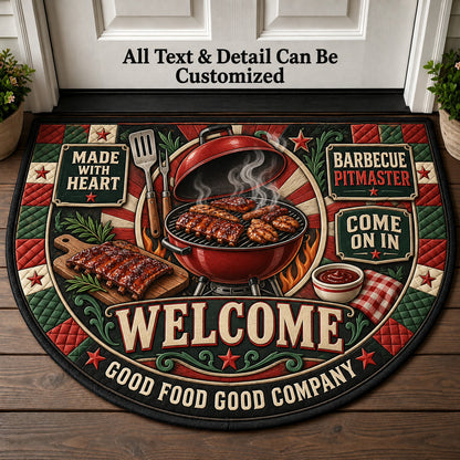 Barbecue Pitmaster Personalized Half Round Mat | 5To9Vibe