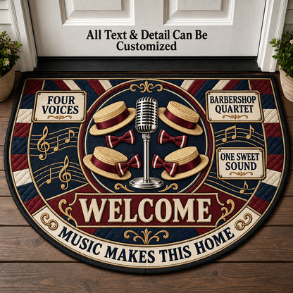 Barbershop Quartet Personalized Half Round Mat | 5To9Vibe