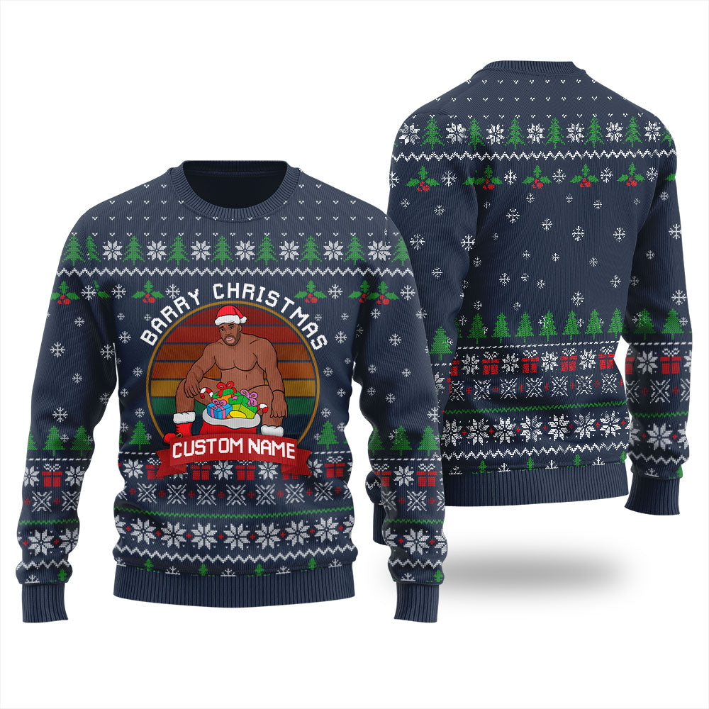 Barry Wood Custom Inappropriate Christmas Sweater Men