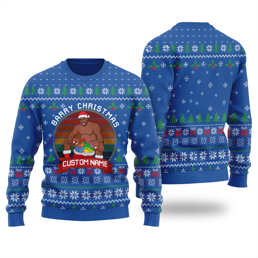 Barry Wood Custom Inappropriate Christmas Sweater Men