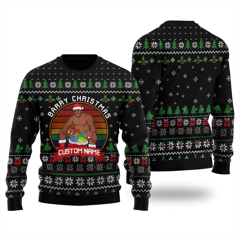 Barry Wood Custom Inappropriate Christmas Sweater Men