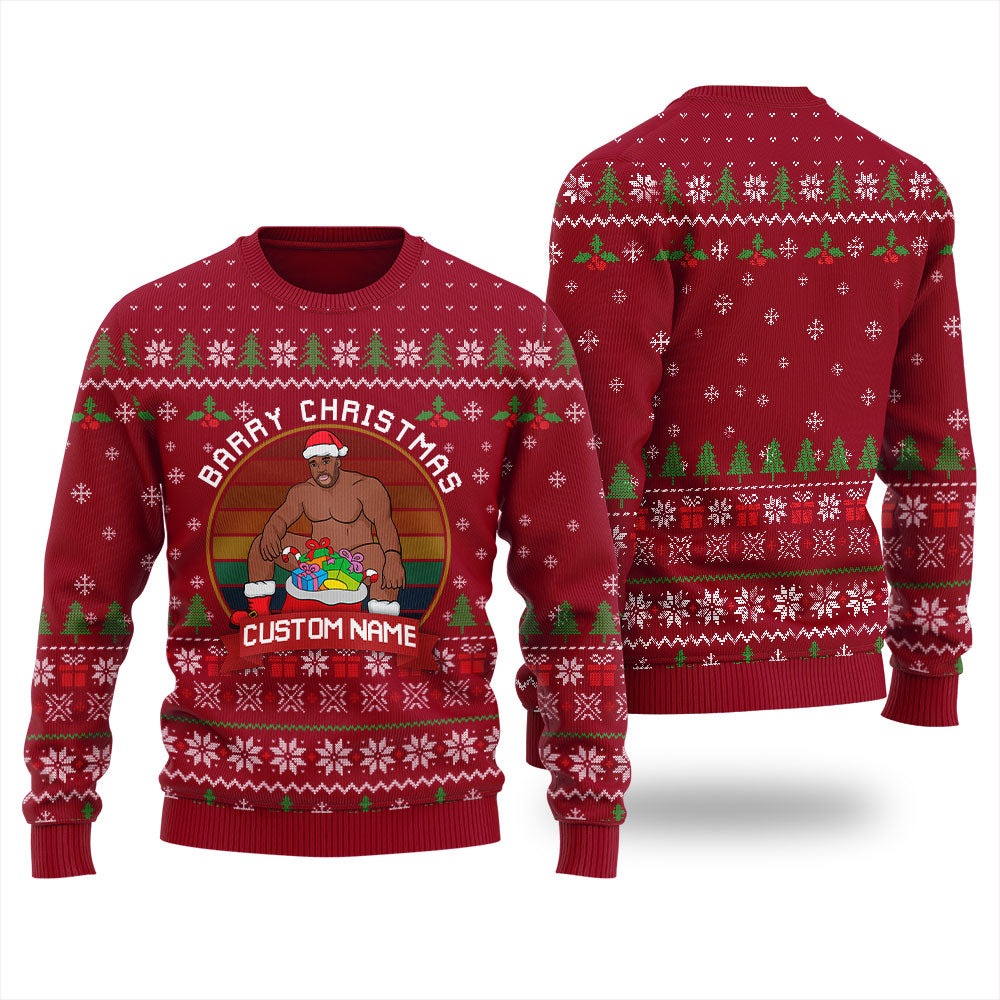 Barry Wood Custom Inappropriate Christmas Sweater Men