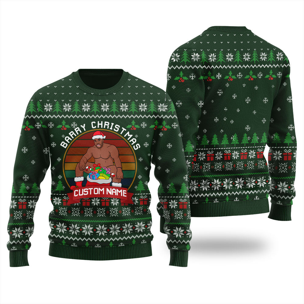 Barry Wood Custom Inappropriate Christmas Sweater Men
