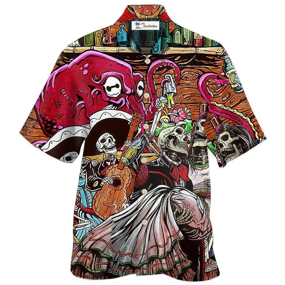 Hawaiian Shirt / Adults / S Bartender Skull Play Together - Hawaiian Shirt 