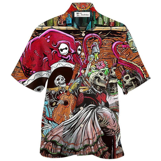 Hawaiian Shirt / Adults / S Bartender Skull Play Together - Hawaiian Shirt 