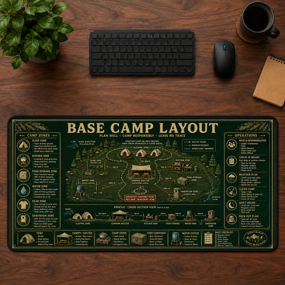 Base Camp Layout Desk Mat Mouse Pad | 5To9Vibe