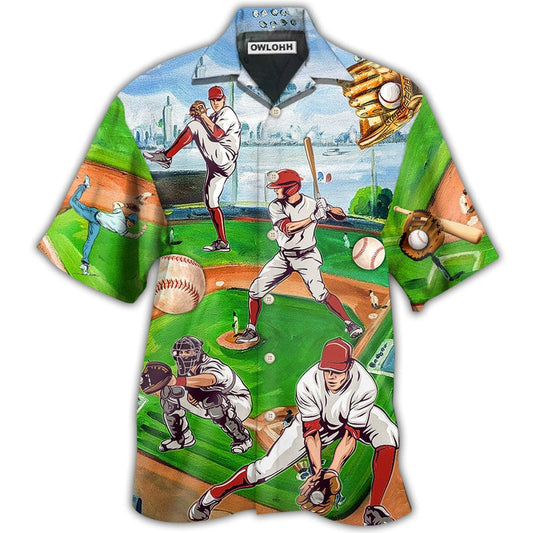 Hawaiian Shirt / Adults / S Baseball Is My Therapy - Hawaiian shirt 
