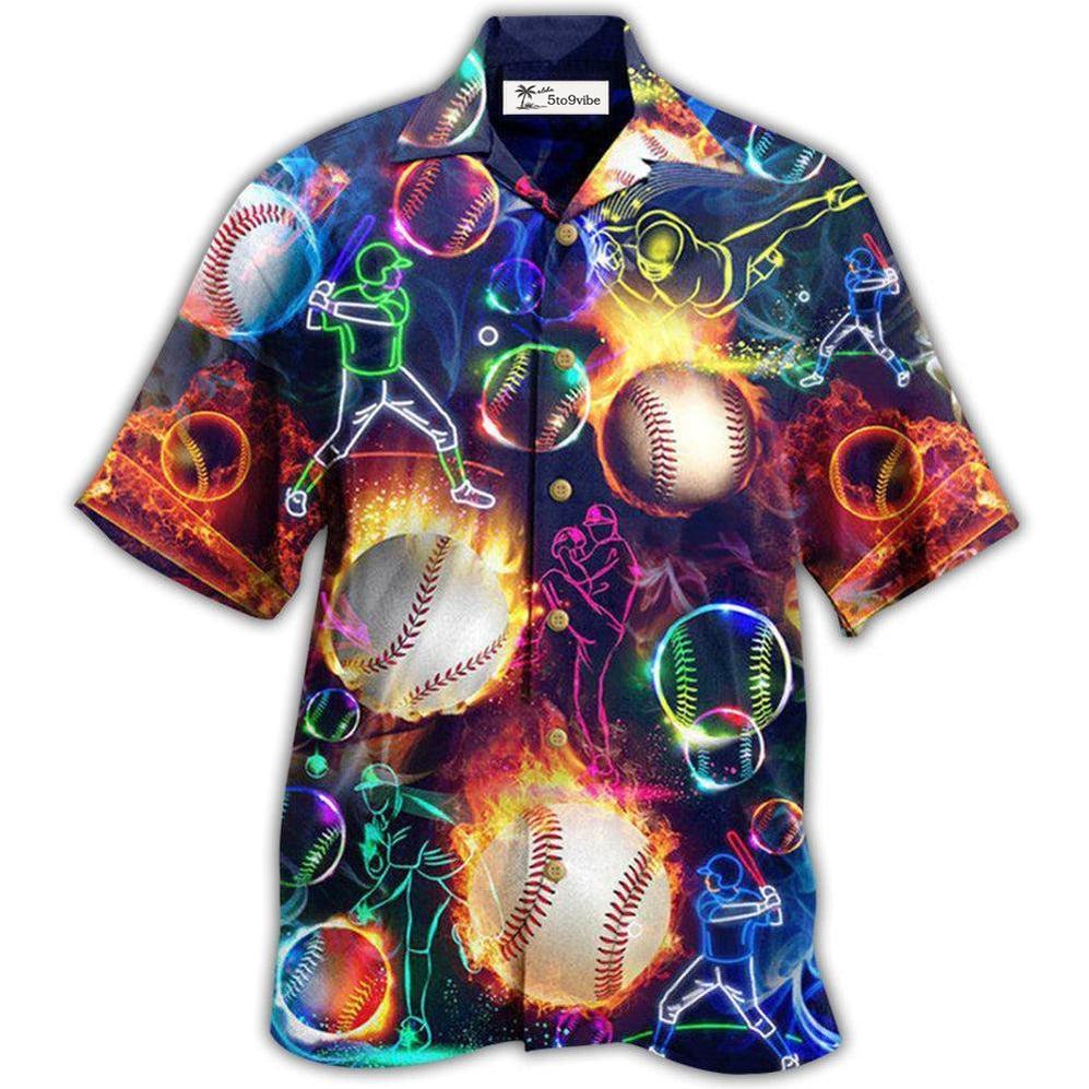 Hawaiian Shirt / Adults / S Baseball The Others Chase My Ball Funny Fire - Hawaiian Shirt 