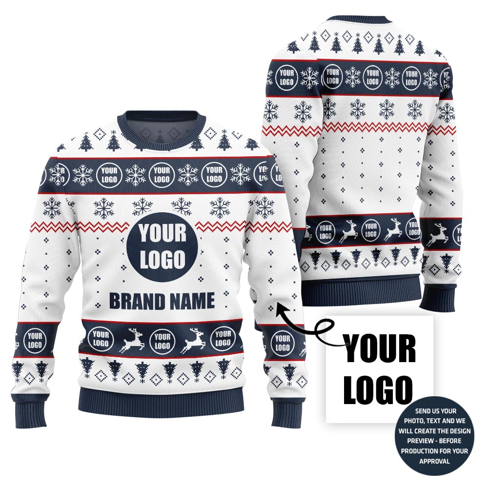 Basic Custom Logo And Name Xmas Sweater For Brand