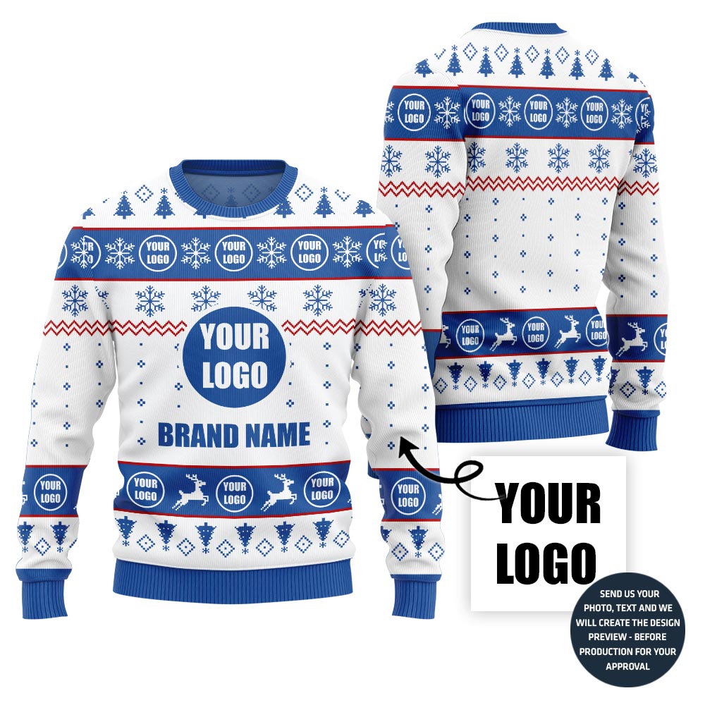 Basic Custom Logo And Name Xmas Sweater For Brand
