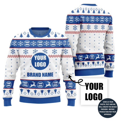 Basic Custom Logo And Name Xmas Sweater For Brand