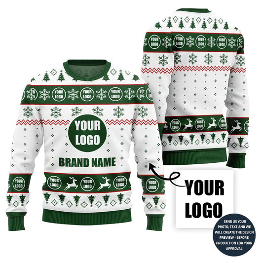 Basic Custom Logo And Name Xmas Sweater For Brand