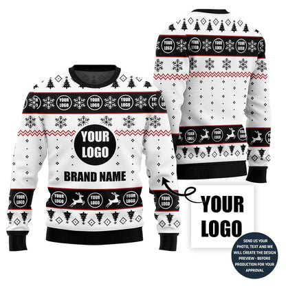 Basic Custom Logo And Name Xmas Sweater For Brand
