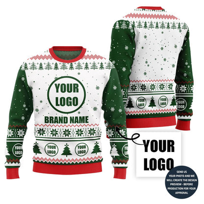 Basic Custom Logo Ugly Christmas Sweater For Team Spirit