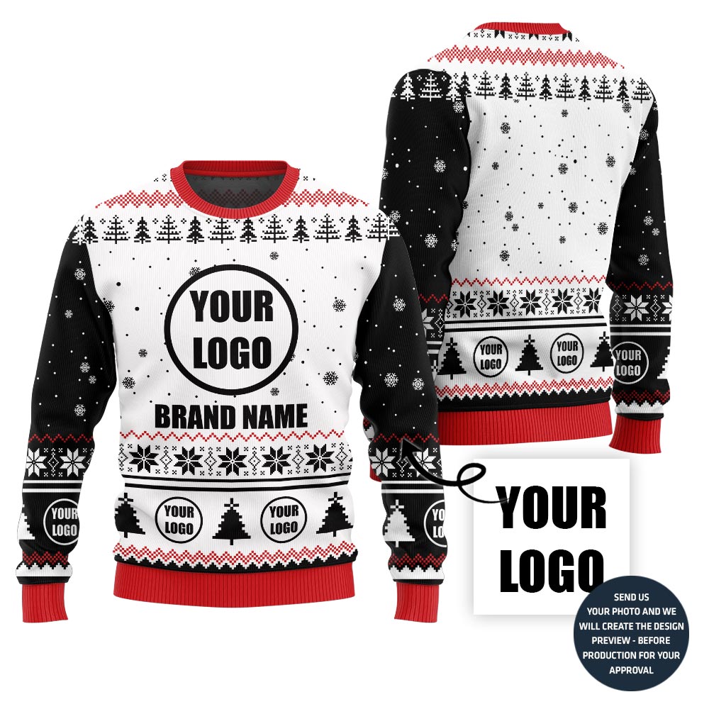 Basic Custom Logo Ugly Christmas Sweater For Team Spirit