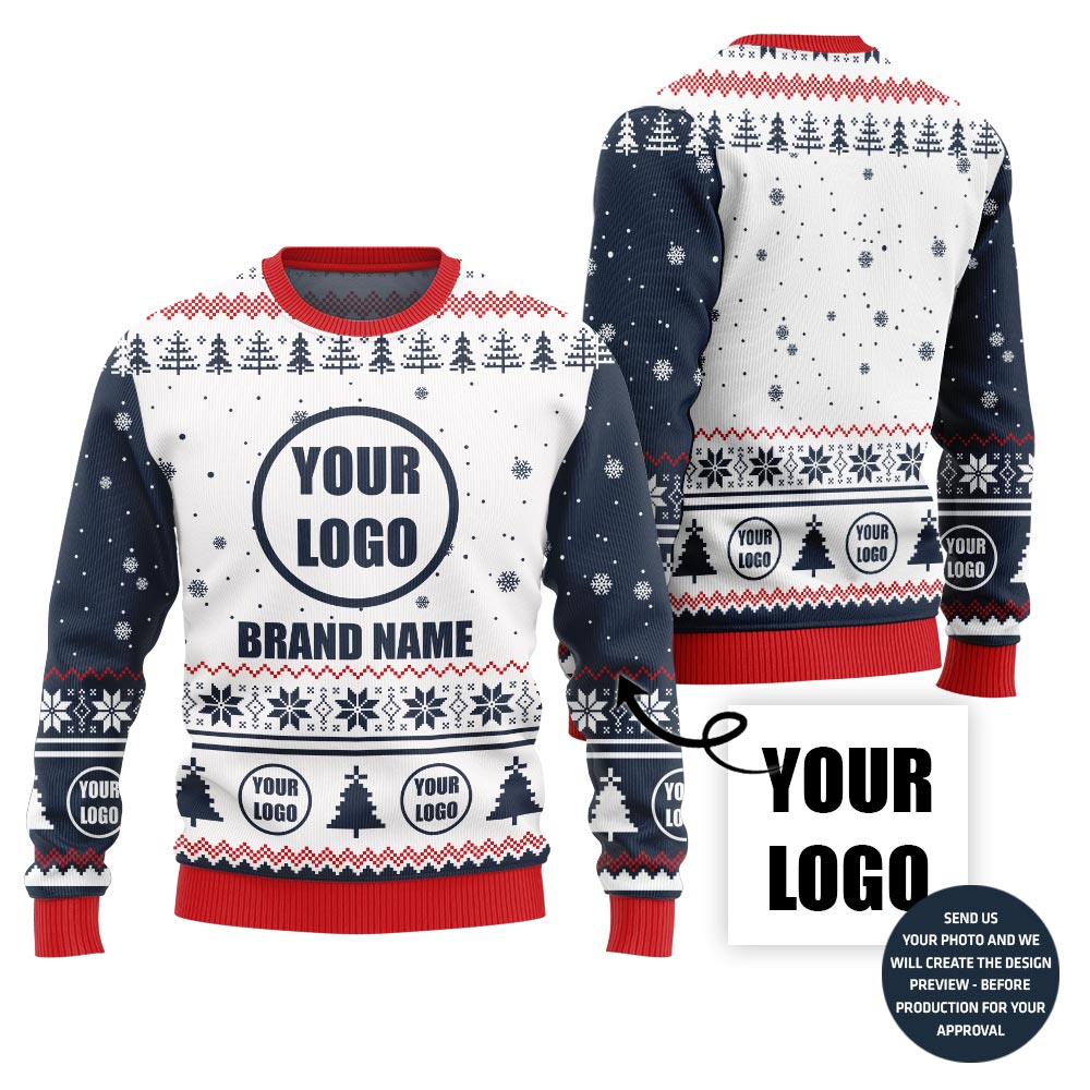 Basic Custom Logo Ugly Christmas Sweater For Team Spirit