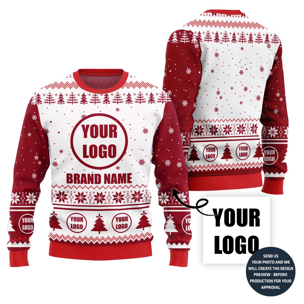 Basic Custom Logo Ugly Christmas Sweater For Team Spirit