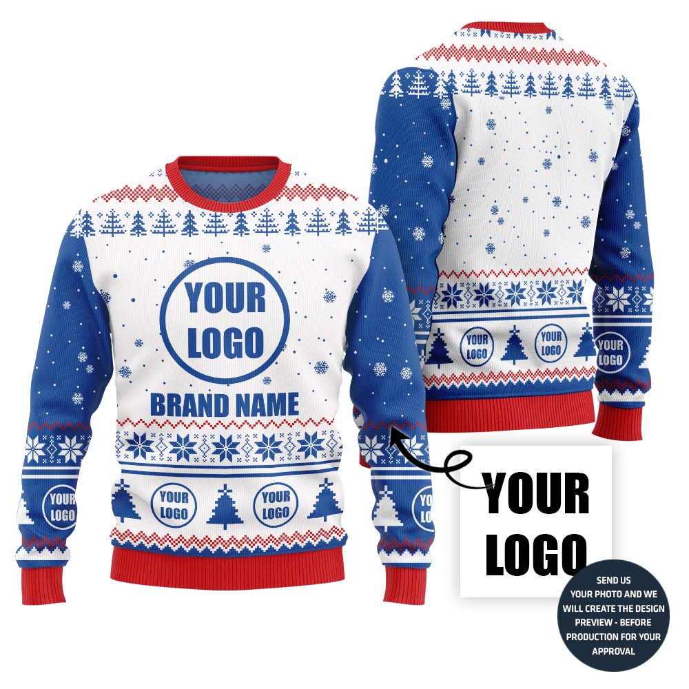 Basic Custom Logo Ugly Christmas Sweater For Team Spirit
