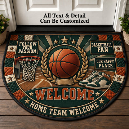 Basketball Fan Personalized Half Round Mat | 5To9Vibe