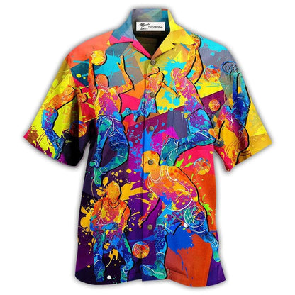 Hawaiian Shirt / Adults / S Basketball Love Color - Hawaiian Shirt 