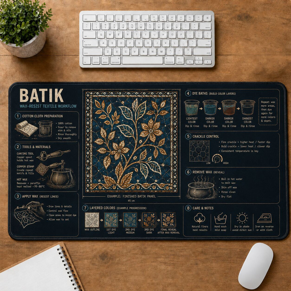 Batik Creative Reference Guide Desk Mat | 5To9Vibe