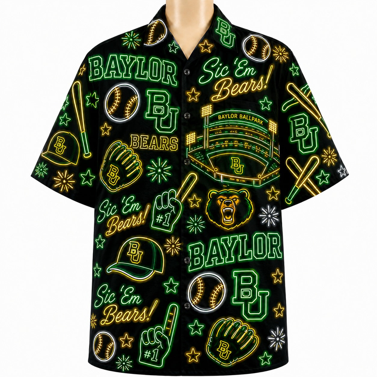 All Baseball College Teams Neon Viber Unisex Hawaiian Shirt For Men & Women