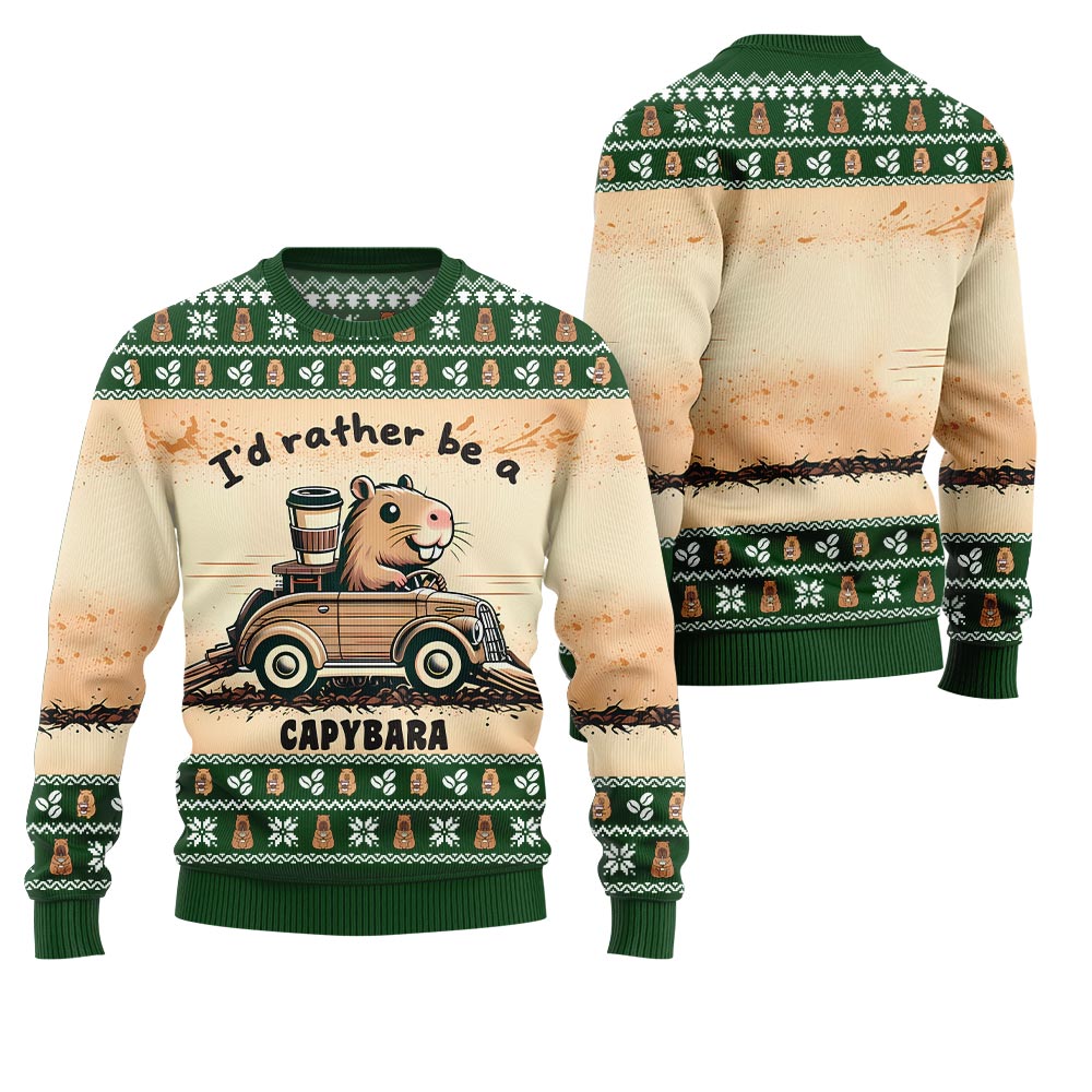 Be A Capybara Ugly Holiday Sweater
