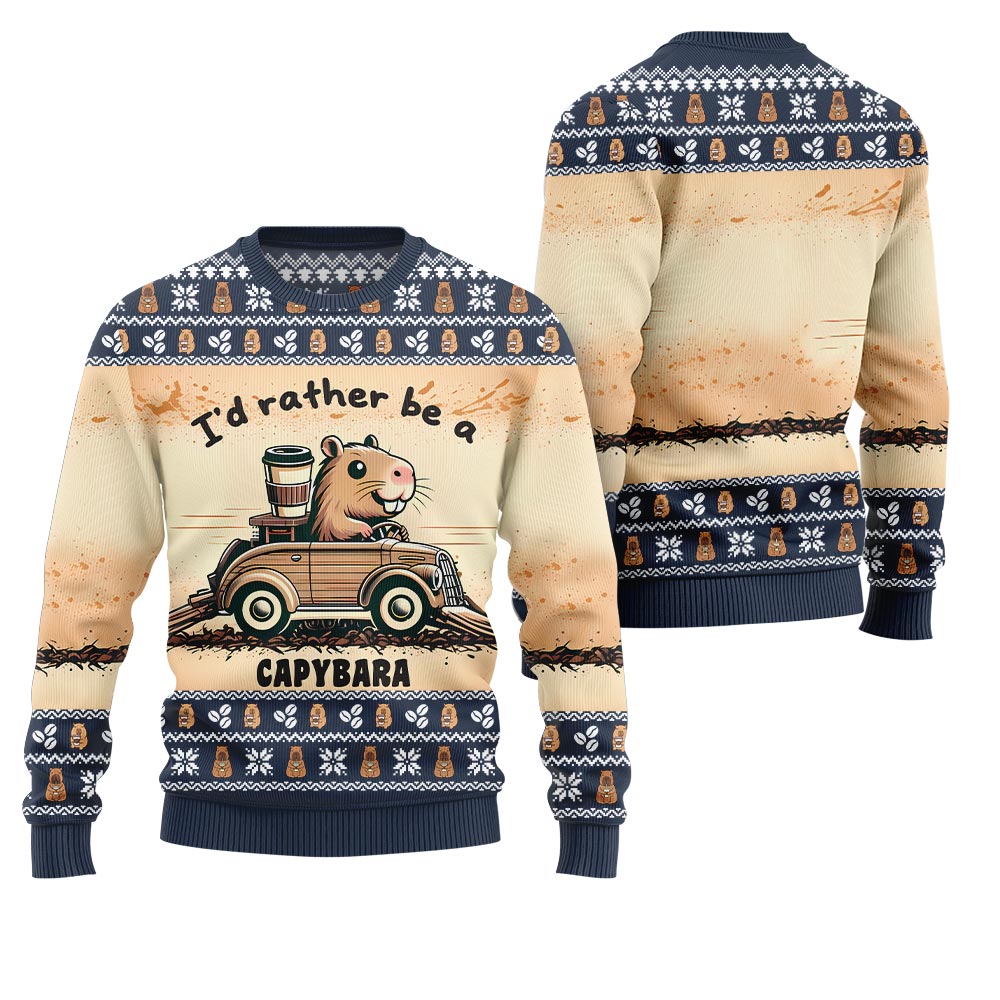 Be A Capybara Ugly Holiday Sweater