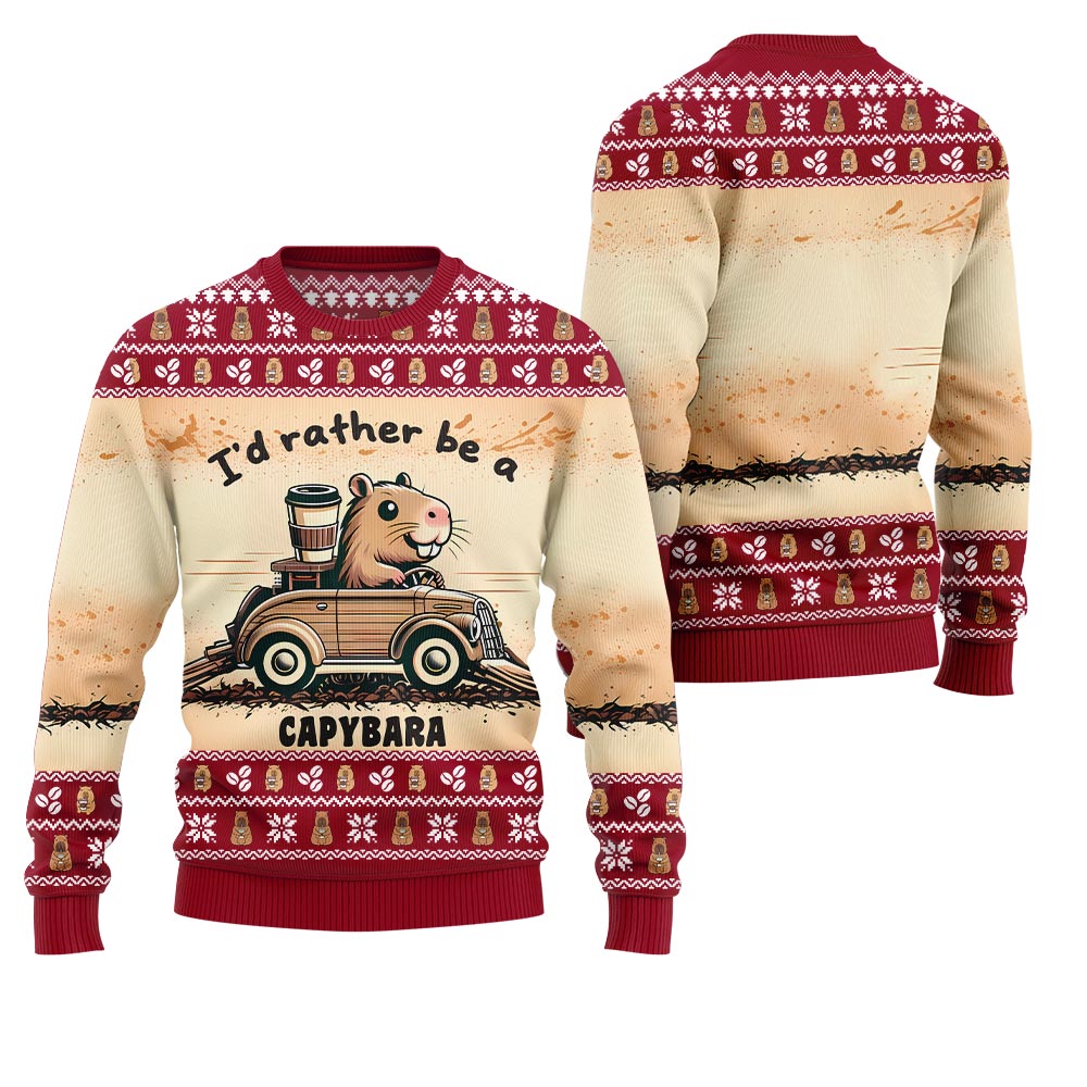 Be A Capybara Ugly Holiday Sweater