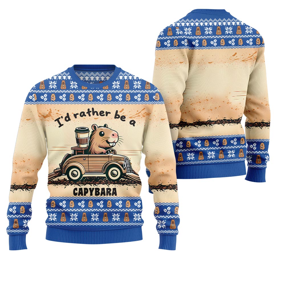 Be A Capybara Ugly Holiday Sweater