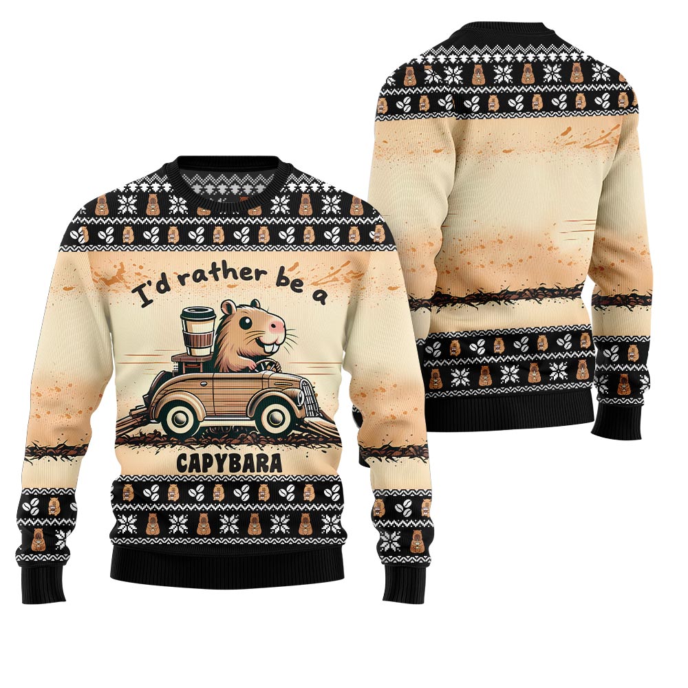 Be A Capybara Ugly Holiday Sweater