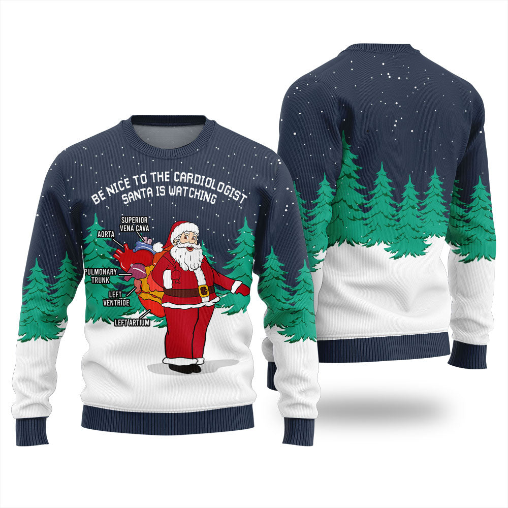 Be nice to Cardiologist Ugly Christmas Sweater