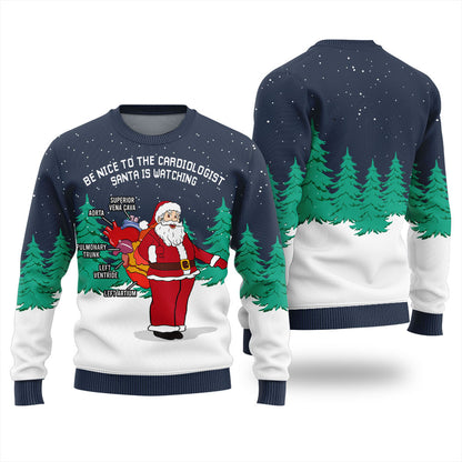 Be nice to Cardiologist Ugly Christmas Sweater