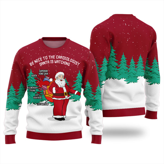 Be nice to Cardiologist Ugly Christmas Sweater