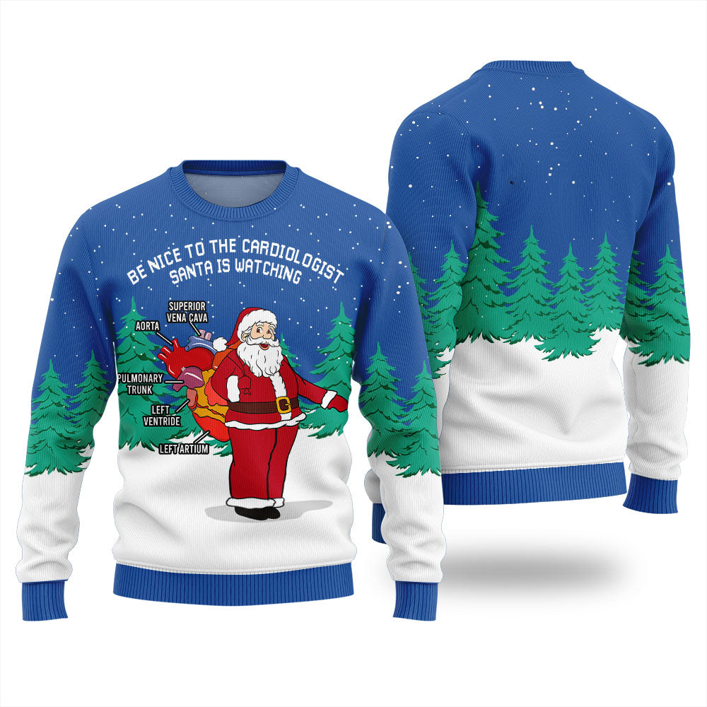 Be nice to Cardiologist Ugly Christmas Sweater