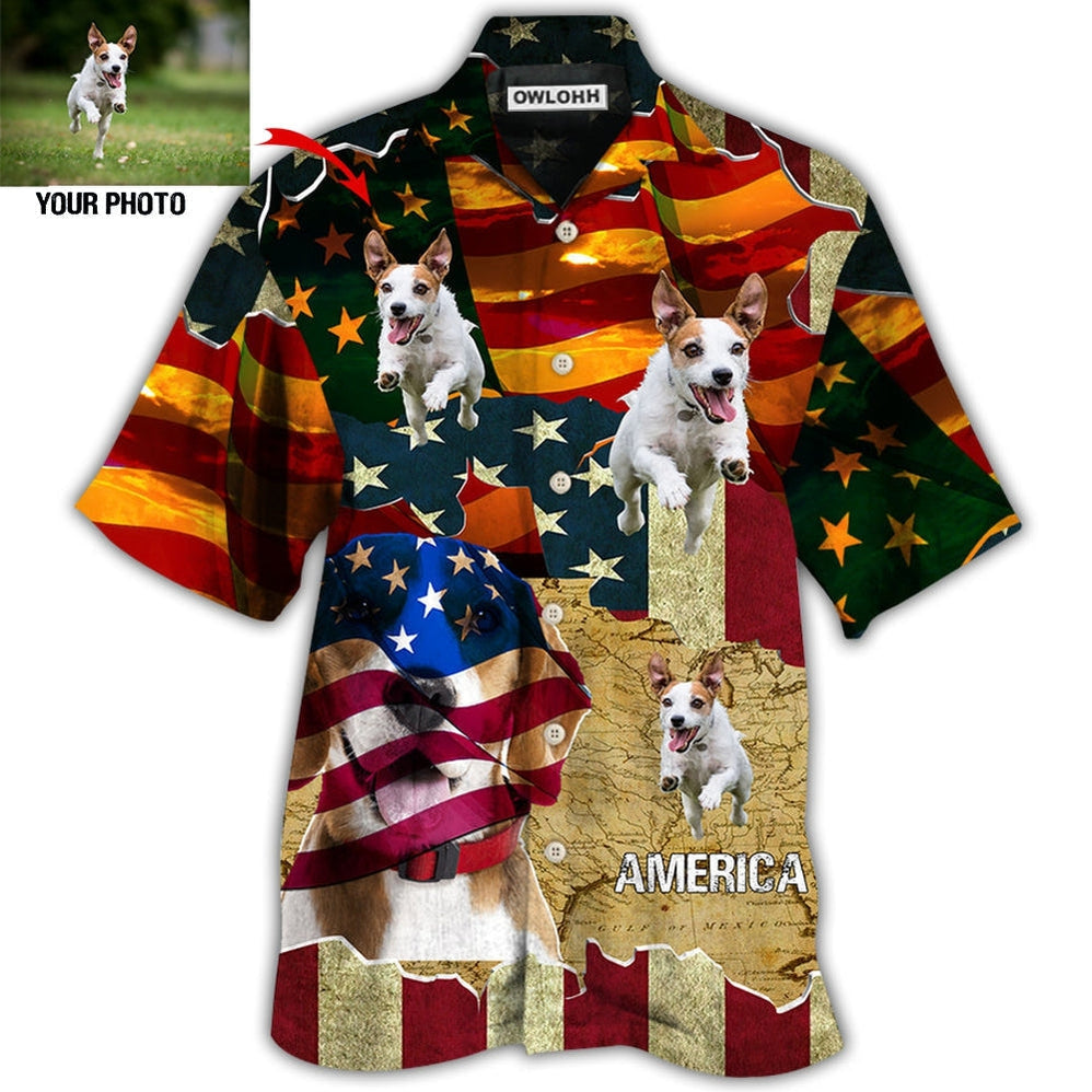 Hawaiian Shirt / Adults / S Beagle America Sunset Style Custom Photo - Hawaiian Shirt 