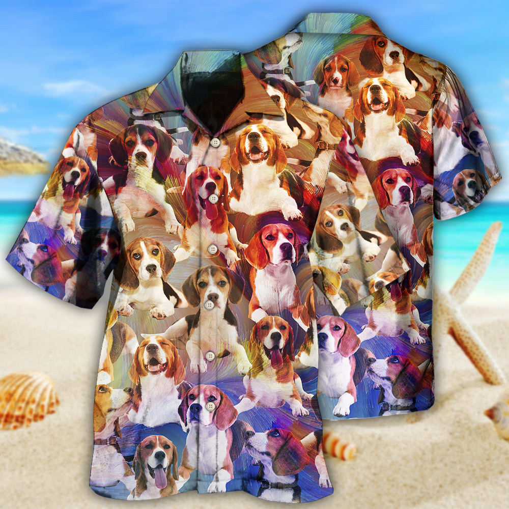 Beagle Dog Cool Vintage Style - Hawaiian Shirt 