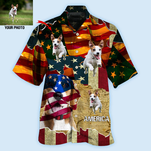 Beagle America Sunset Style Custom Photo - Hawaiian Shirt 