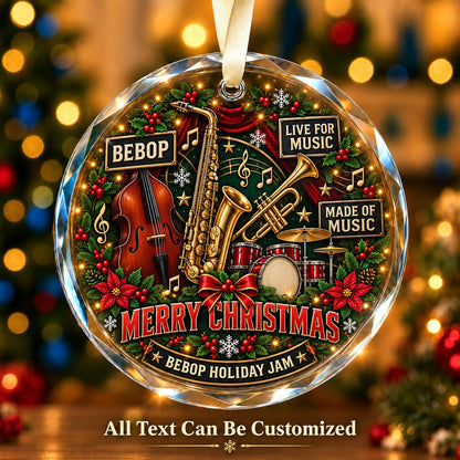 Bebop Personalized Glass Ornament | 5To9Vibe